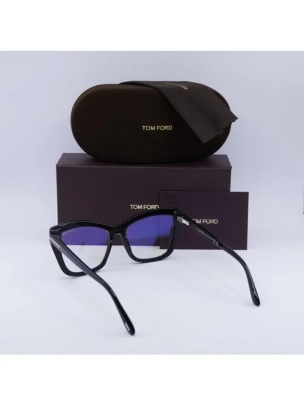 Tom Ford FT5826-B 001 Cat Eye Eyeglasses 55mm - Black